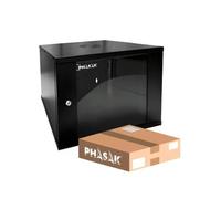 Armario mural Phasak PHO 2009D Rack 19" 9U 530x400 desmontado panel trasero extraíble cristal templado