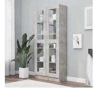 vidaXL Armoire vitrine Grigio Cemento - 1 tiroir, 1 porte - 82,5x30,5x185,5 cm