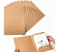Armastuse 10 Pcs A4 Papier Kraft Dossier de Fichiers, Porte Document Organisateur Stockage Contrat Presentation Rapports pour Société Bureau Maison Scolaire