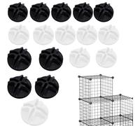 Armastuse 30 pièces Cube de fil Connecteurs en plastique Connecteur en plastique à emboîter,Organisateur modulaire Fermeture Boucle Clip pour stockage cubes Étagère