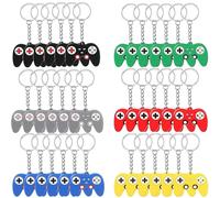 Armastuse Porte-clés de jeu vidéo, 48 pièces, porte-clés de jeu, porte-clés de contrôleur, pour sac cadeau, porte-clés de voiture, portefeuille, sac à dos, fête d'anniversaire de jeu (6 couleurs),