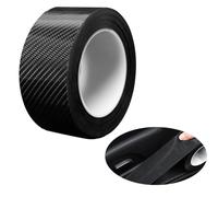 Armastuse Protecteur de seuil de Garde de Porte de Voiture, 5CM×10M,Fibre de Carbone Film de Protection Autocollant pour portière de Voiture,Pare-Chocs Avant et arrière