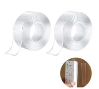 Armastuse Ruban adhésif double face extra fort transparent, 4 m lavable, réutilisable, amovible, ne laisse pas de traces Nano Potent Tape, pour coller des photos et des affiches