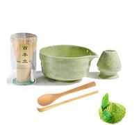 Armastuse Set à thé matcha 5 pièces avec fouet à matcha, porte-balai, bol à matcha en céramique, set à thé matcha