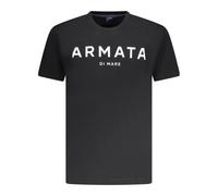 Armata Di Mare, Homme, Tops, Noir, Taille: S T-shirt Homme en Coton Noir avec Imprimé