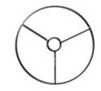 Armature abat-jour cercle avec bague Ø 10 cm