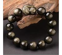 Armband Bracelet En Cristal Feng Shui Naturel Obsidienne Arc-en-Ciel Oeil Renard Porte-bonheur Bracelet Bijoux Vacances Amulette Attirer Argent Prospérité Fortune,Or