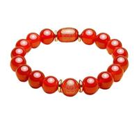 Armband Bracelet en cristal naturel Feng Shui Chanceux Huit Zodiaque Patron Saints Bracelet de Charme Agate Rouge Amulette d'oxydienne Attire de l'argent prospérité Fortune, Agate Rat, 10mm (C
