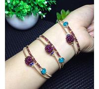 Armband Bracelet Feng Shui Bracelet de grenat Bracelet réglable avec pendentif porte-bonheur Bracelets en cristal avec perles multi pierres précieuses Bracelet de chakra Bracelet amulet