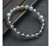 Armband Bracelet Feng Shui Cristal Gris Naturel Pierre de Lune 7A Bracelet porte-bonheur Bracelet Labradorite Bracelet avec Perles Bijoux pour les Vacances Amulette Attire Argent Pro
