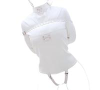 Armbinder Bondage PU Cuir Veste Harnais de Contention avec Menottes Blanc L | YILUQIFLY réglable fétiche accessoire BDSM pour rollplay jeux érotiques et fantasmes intenses Halloween déguisement cosplay
