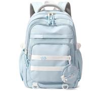 Armbq Sac à dos esthétique pour filles - Sac à dos d'école pour adolescentes - Sac à dos d'école primaire, bleu, Classique