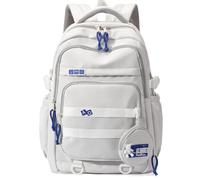 Armbq Sac à dos esthétique pour filles - Sac à dos d'école pour adolescentes - Sac à dos d'école primaire, gris, Medium