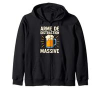 Arme de Distraction Massive Bière Drôle Humour Français Sweat à Capuche