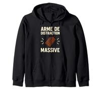 Arme de Distraction Massive Humour Chocolat Noir Blague Sweat à Capuche