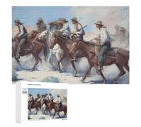 Armed Cowboys on A Mission, Puzzle en Bois pour Adultes, 1000 PCS
