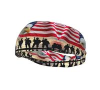 Armed Forces Day American Ceinture anti-transpiration pour homme et femme Bandeau Sport Fitness Running Cyclisme