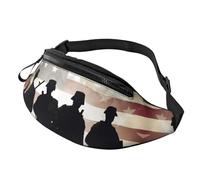 Armed Forces Day Sac banane américain pour homme et femme, léger et réglable, sac banane tendance pour voyage, randonnée, course à pied