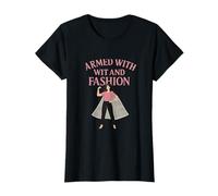 Armed with Wit and Fashion - Imprimé Graphique féministe T-Shirt