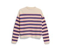 ARMEDANGELS Pull-over 'Merina' beige / bleu roi / rouge orangé, Taille M