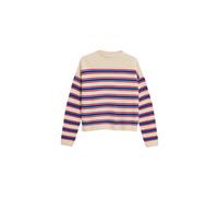 ARMEDANGELS Pull-over 'Merina' beige / bleu roi / rouge orangé, Taille L