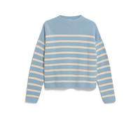 ARMEDANGELS - Women's Merinaa Stripes Knit Sweater - Pull - XS - blue glow / oatmilk