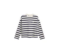ARMEDANGELS Sweat-shirt 'Maarlen Bold' crème / bleu marine / blanc, Taille S