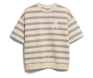 ARMEDANGELS - Women's Bamikaa Stripe Sweat - T-shirt - XS - undyed / seal grey