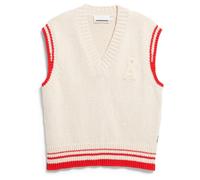 ARMEDANGELS - Women's Iconic Å College Knit Vest - Pull - XL - oatmilk / mars red