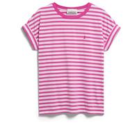 ARMEDANGELS - Women's Idaara Stripes - T-shirt - M - white / very berry