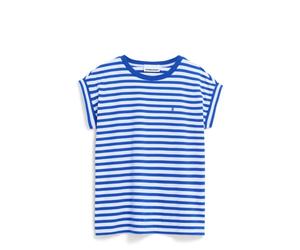 ARMEDANGELS - Women's Idaara Stripes - T-shirt - XS - white / dynamo blue