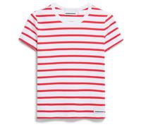 ARMEDANGELS - Women's Kardaa Stripes - T-shirt - XL - white / coral blush