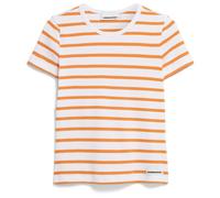 ARMEDANGELS - Women's Kardaa Stripes - T-shirt - XS - white / light tangerine