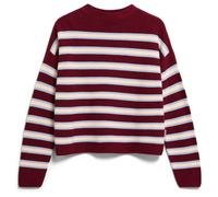 ARMEDANGELS - Women's Merinaa Striped Knit Sweater - Pull - XS - velvet red / soft blue / oatmilk
