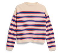 ARMEDANGELS - Women's Merinaa Stripes Knit Sweater - Pull - L - oatmilk / mars red / dynamo blue