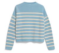 ARMEDANGELS - Women's Merinaa Stripes Knit Sweater - Pull - XS - blue glow / oatmilk