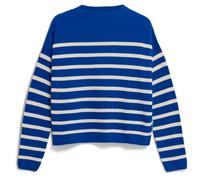 ARMEDANGELS - Women's Merinaa Stripes Knit Sweater - Pull - XS - dynamo blue / oatmilk