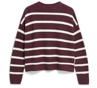 ARMEDANGELS - Women's Merinaa Stripes - Pull - XS - dark cranberry / oatmilk