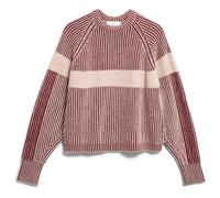 ARMEDANGELS - Women's Rib Artwork Knit Sweater - Pull - L - velvet red / oatmilk / honey melange
