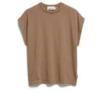 ARMEDANGELS - Women's Slub Jersey Stripe - T-shirt - L - sand stone / dried palm