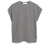 ARMEDANGELS - Women's Slub Jersey Stripe - T-shirt - XL - black / oatmilk