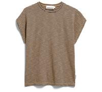 ARMEDANGELS - Women's Slub Jersey Stripe - T-shirt - XL - tinted navy / golden hay