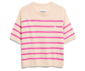 ARMEDANGELS - Women's Stripe Linen Blend Sweater - Pull - L - undyed / washed berry