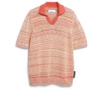 ARMEDANGELS - Yarnmix Knit - Polo - XXL - tabasco red / oatmilk / sunflower