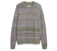 ARMEDANGELS - Yarnmix Knit Sweater - Pull - L - fatigue green / sand stone / pungent purple