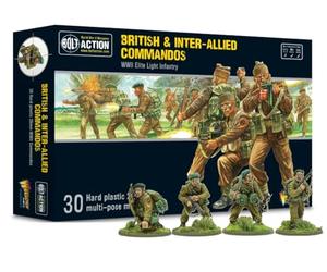 Armée britannique et commandos interalliés - Miniatures en plastique à l'échelle 28 mm pour Bolt Action par Warlord Games - Miniatures hautement détaillées de la Seconde Guerre mondiale pour jeux de