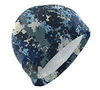 Armée camouflage bleu camouflage natation pour cheveux courts chauves casquettes imperméables pour la natation Protection des cheveux et réduction de la traînée gorra para nadar de mujer