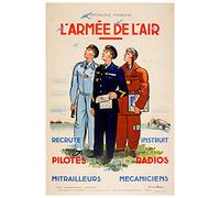 Armée de l'air Reproduction Affiche Poster-Format Size 50X70 cm Papier 300 GR-Vente du fichier numérique HD Possible Nous Consulter.(Boutique : affichevintage.FR)