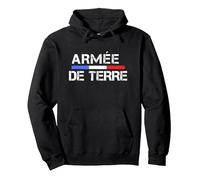 Armée de Terre Française Sweat à Capuche, Unisexe pour Adultes, Noir, S