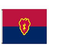 Armée Des Services En Uniforme 25E Division D'Infanterie Drapeau De Bienvenue Décoration De Drapeau Double Face Bannière Imperméable Pour Pelouse Ferme D'Intérieur 3X5 Ft